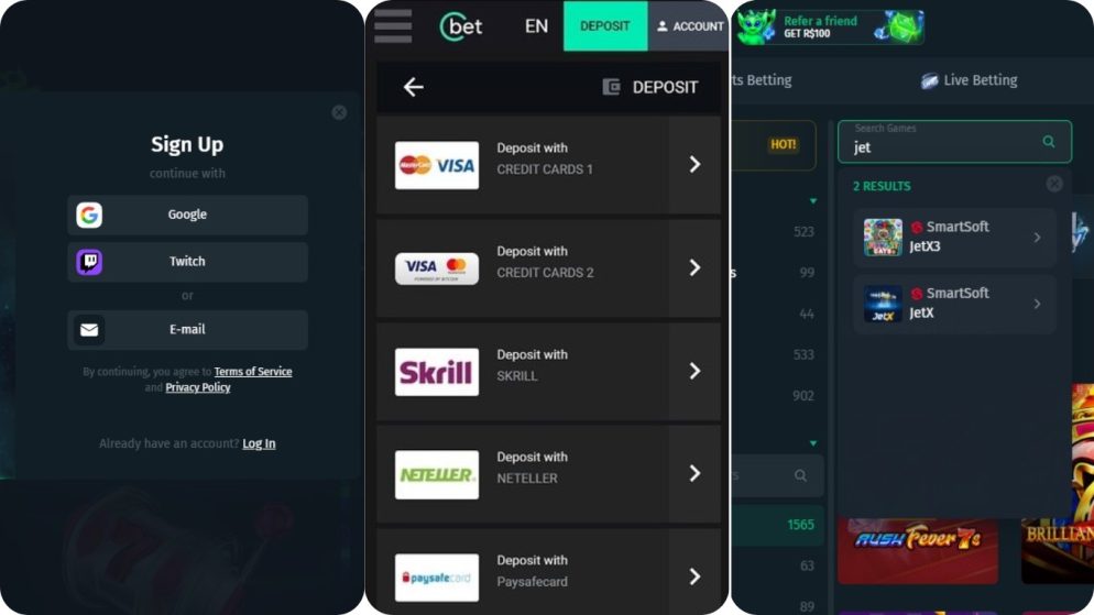 Jet CBet: Platform Breakdown